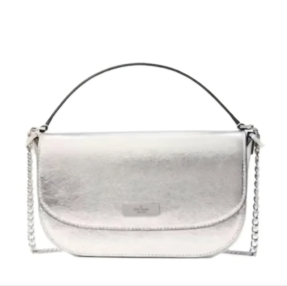 Kate Spade Luxury Silver Chain Crossbody – Rare Find! NWT